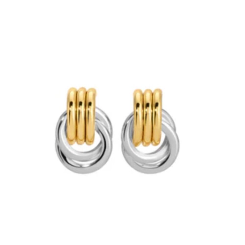 Heaven Mayhem Micro Knot Earrings Mixed Metal